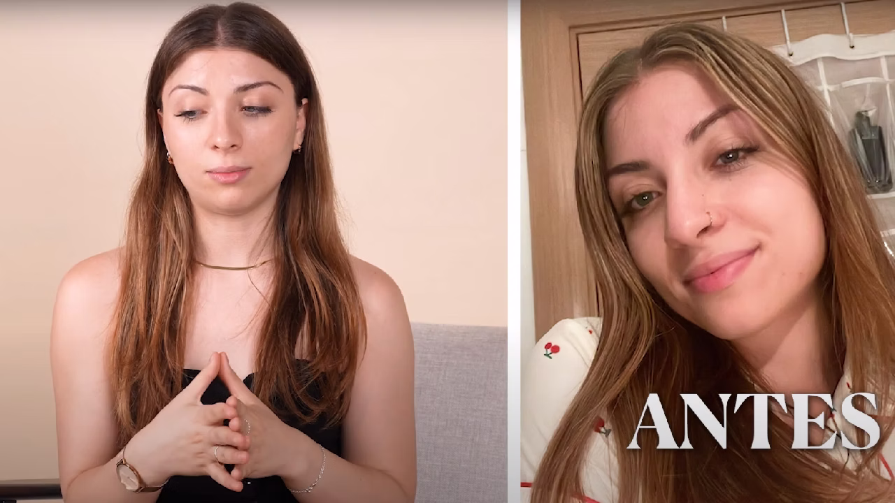 Andrea and her transformation: Before and after