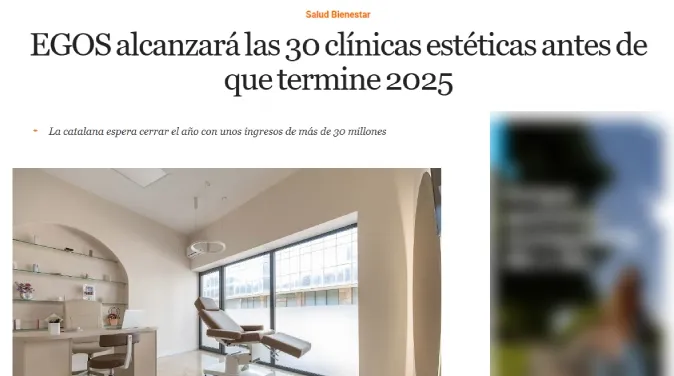 EGOS acelera su crecimiento: 30 clínicas de cirugía estética en España antes de 2025